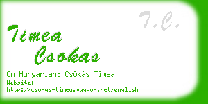 timea csokas business card