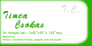 timea csokas business card